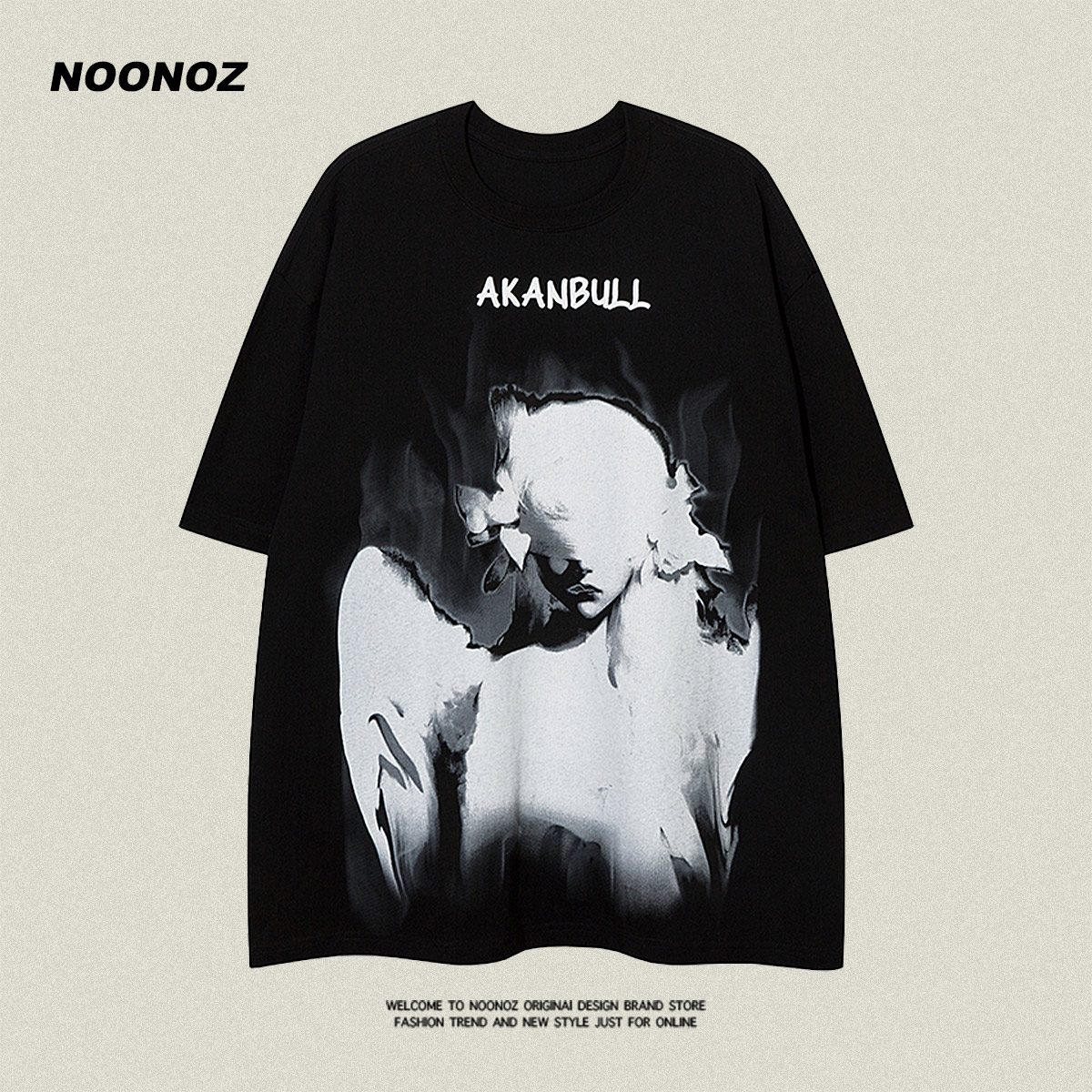 NOONOZ美式潮牌个性印花短袖T恤