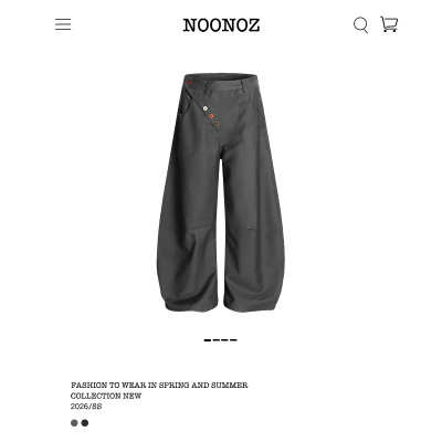 美式高级感排扣弯刀西裤