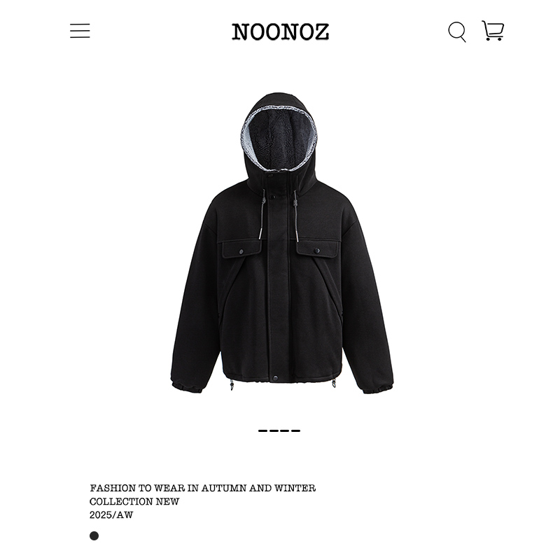 美式户外工装加绒连帽棉衣外套