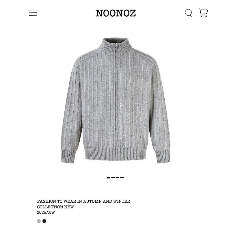 通勤老钱风竖条纹开衫毛衣