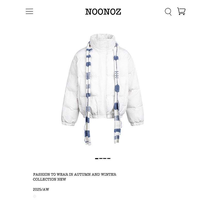 冬季肌理感围脖立领棉衣