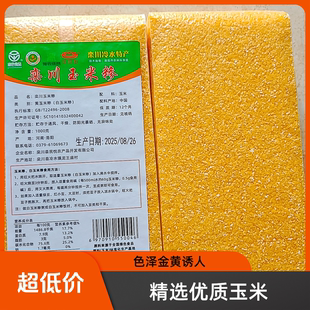 栾川黄金玉米糁真空包装绿色食品生长期长口感好营养高栾川发货