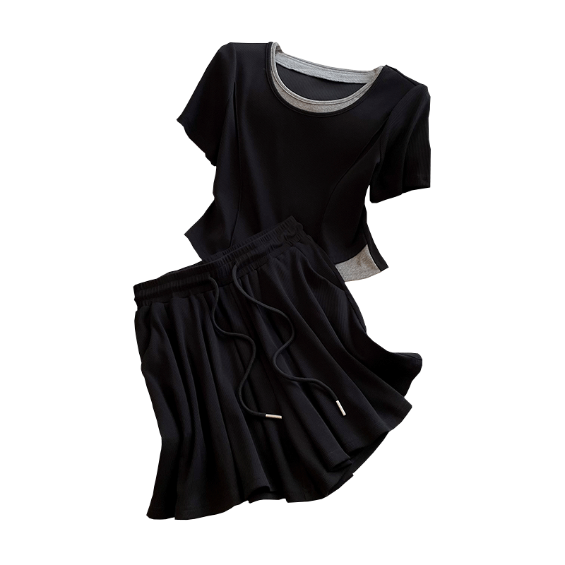 夏装搭配一整套时尚休闲套装女