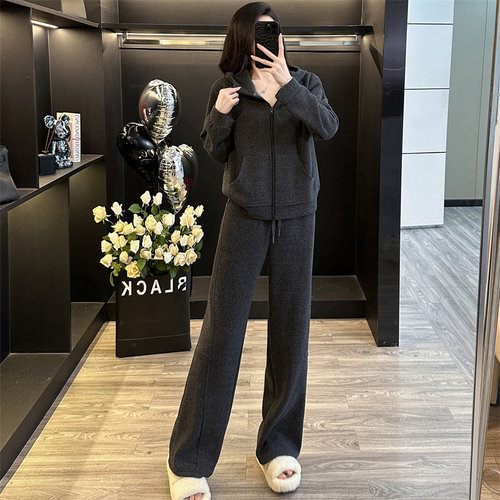 休闲运动套装女卫衣阔腿裤两件套