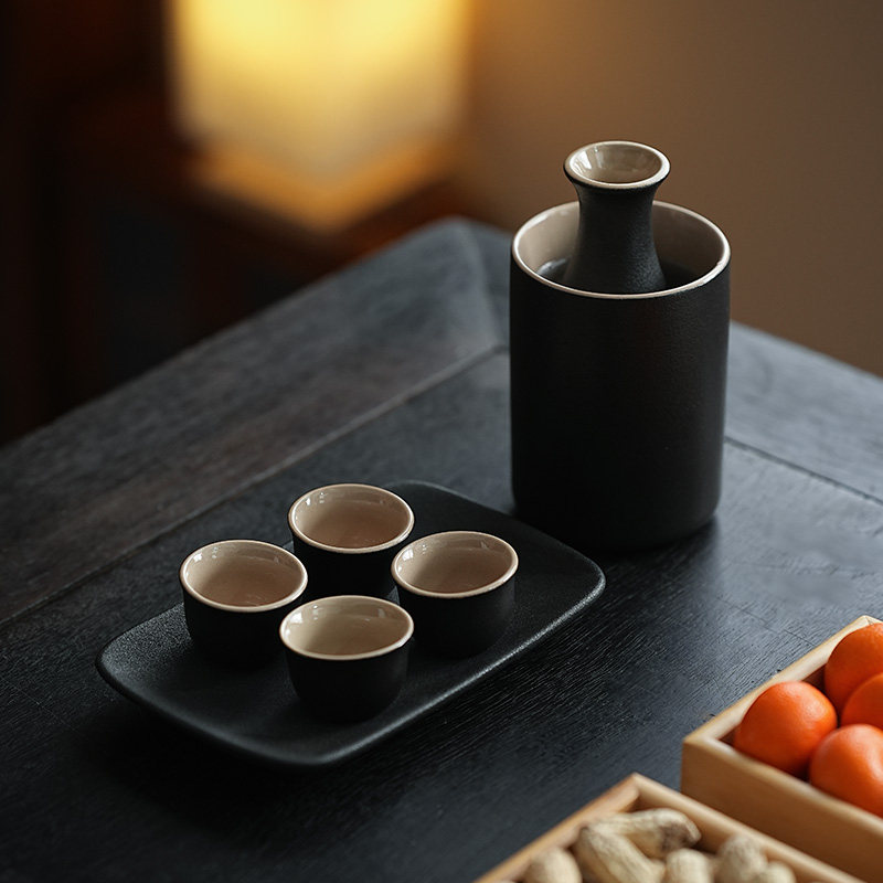 酒具套装高端清酒杯陶瓷冬季家用烈酒杯子小酒盅分酒器烧酒温酒器