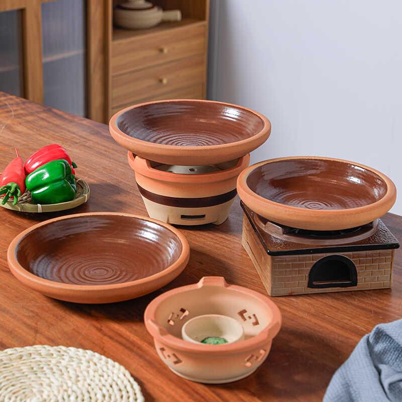 陶似土砂锅家用燃气灶专用湘菜钵干烧钵炖钵盛菜盆子土菜馆特色