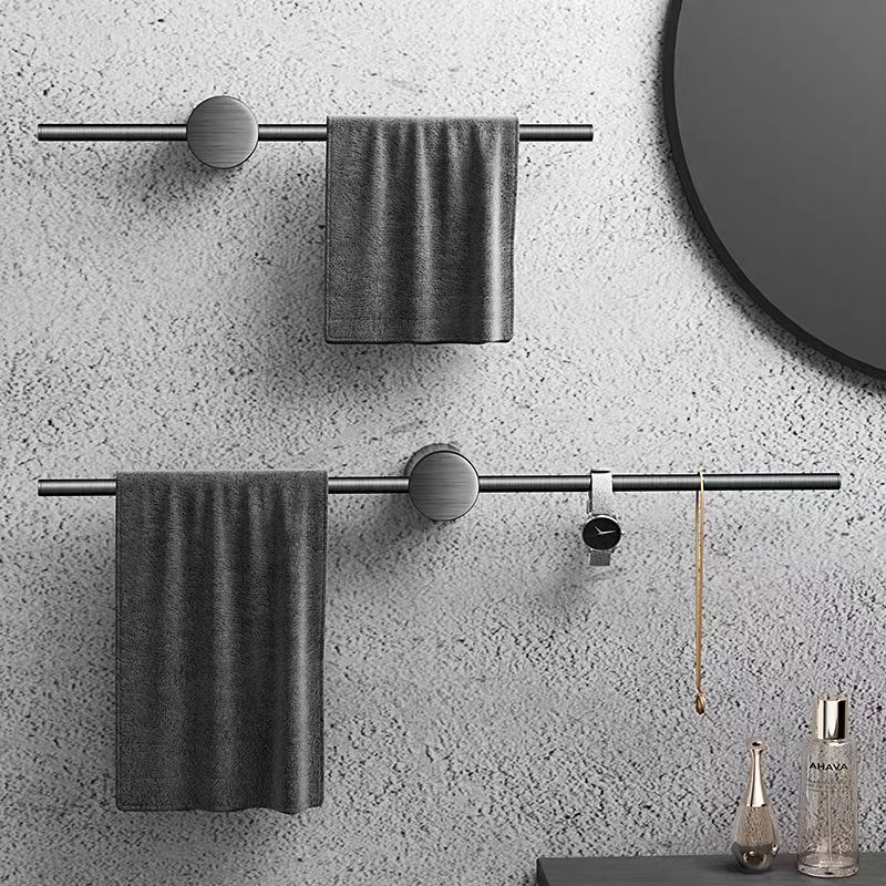 全铜毛巾架免打孔可移动加粗加厚