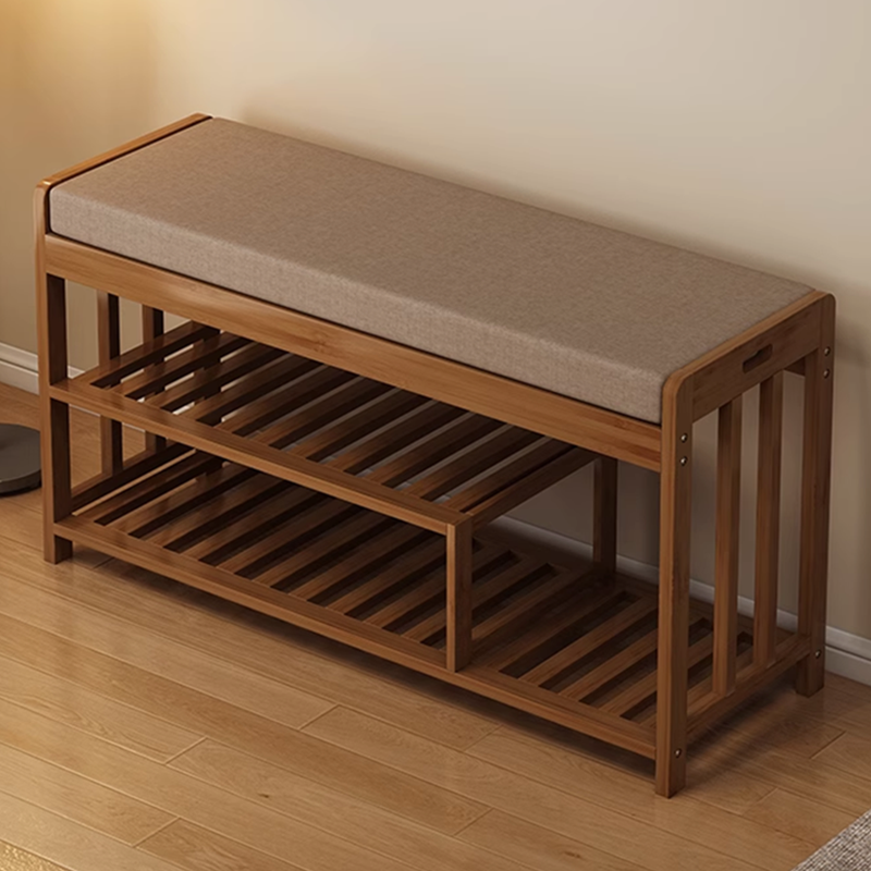 鞋架简易家用门口可坐防尘鞋柜置物架实木客厅换鞋凳2024新款爆款
