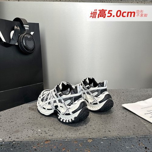 秋款女厚底松糕透气老爹鞋透气