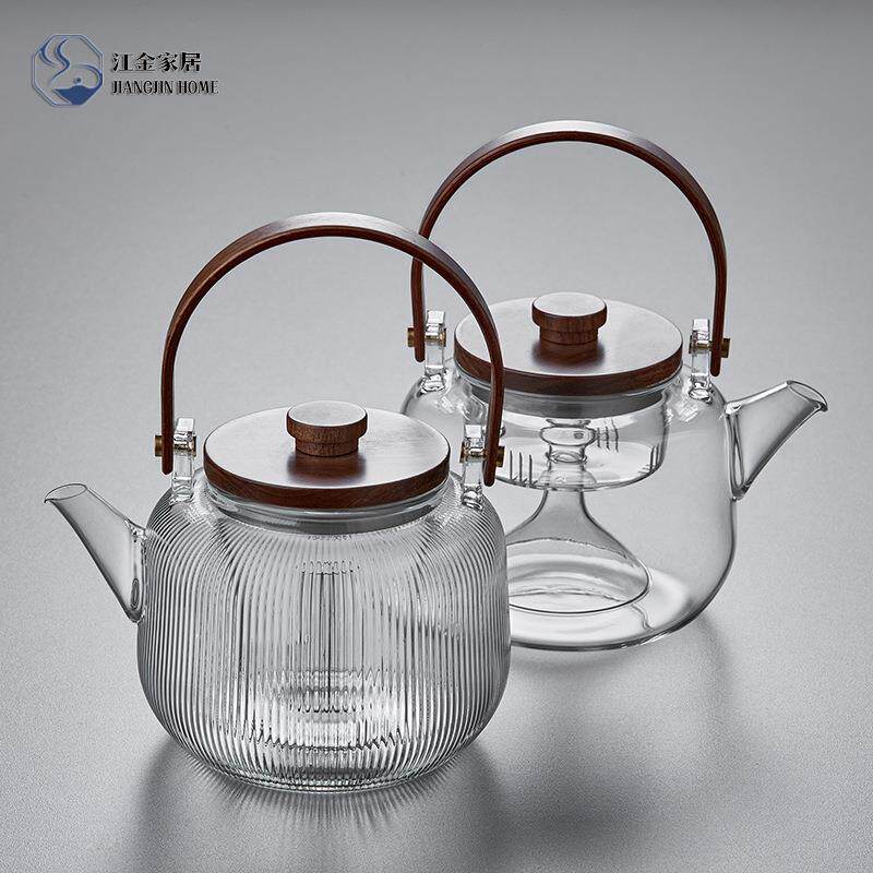 高硼硅耐高温玻璃壶 花茶泡茶器电陶炉蒸汽煮茶壶 家用烧水提梁壶