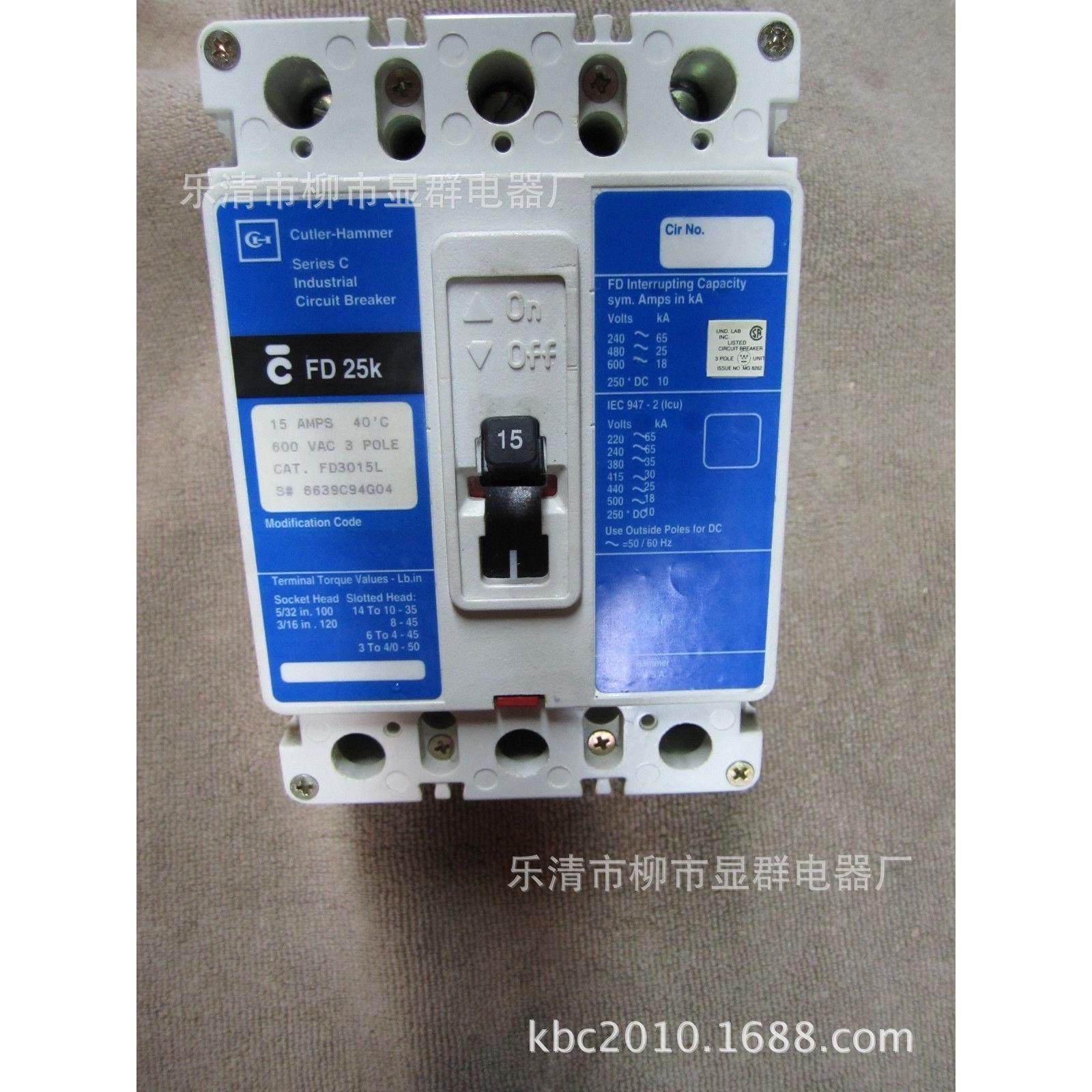 CUTLER HAMMER塑壳断路器 FD3015L FD3075L FD3090L FD3030L