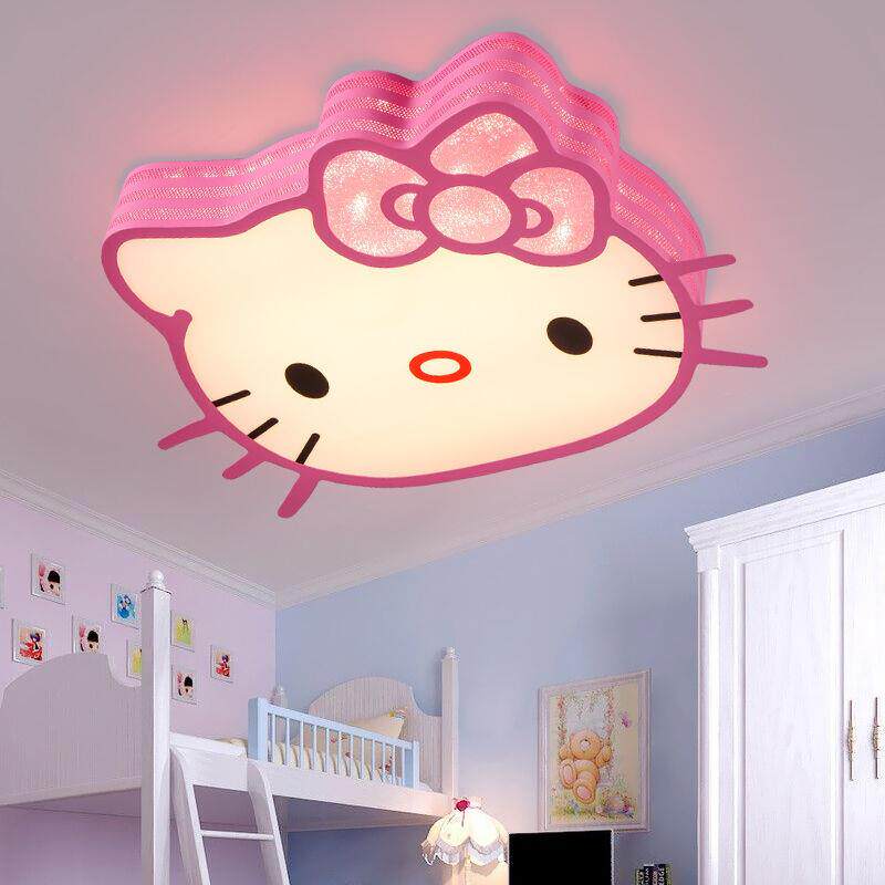led吸顶灯白色Kitty猫卡通灯卧室儿童女孩公主房间灯具灯饰超亮