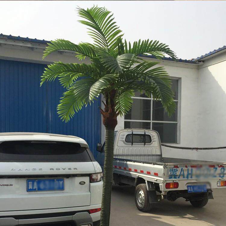 仿真椰子树假椰树大型商场道具热带棕榈树保鲜弯杆摆设假树椰子树