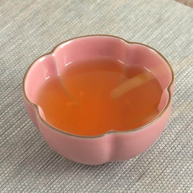 淘瓷八 汝窑主人杯单杯粉色功夫茶杯开片茶具茶盏品茗杯女