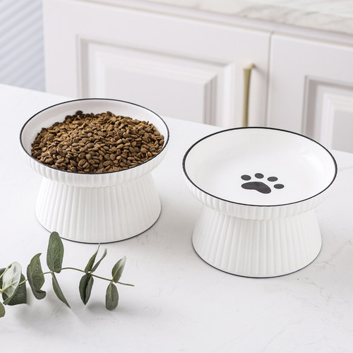 陶瓷碗猫宠物用品高脚粮食保护