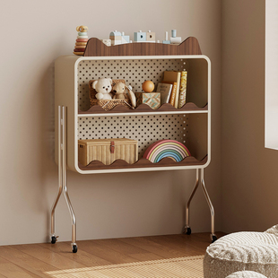 可移动书架儿童绘本架客厅置物架多层铁艺收纳架子玩具落地收纳架