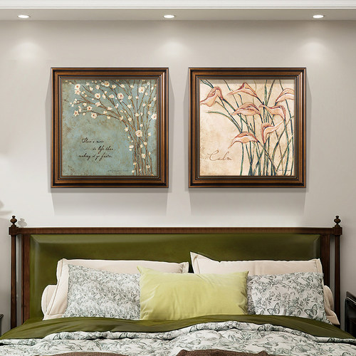 锐玺卧室床头画复古中古风挂画