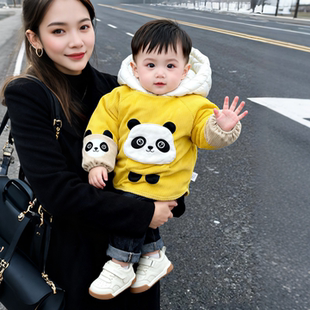 罩衣男宝外穿冬外穿男童倒褂儿童吃饭围兜防水防脏围裙罩衫反穿衣