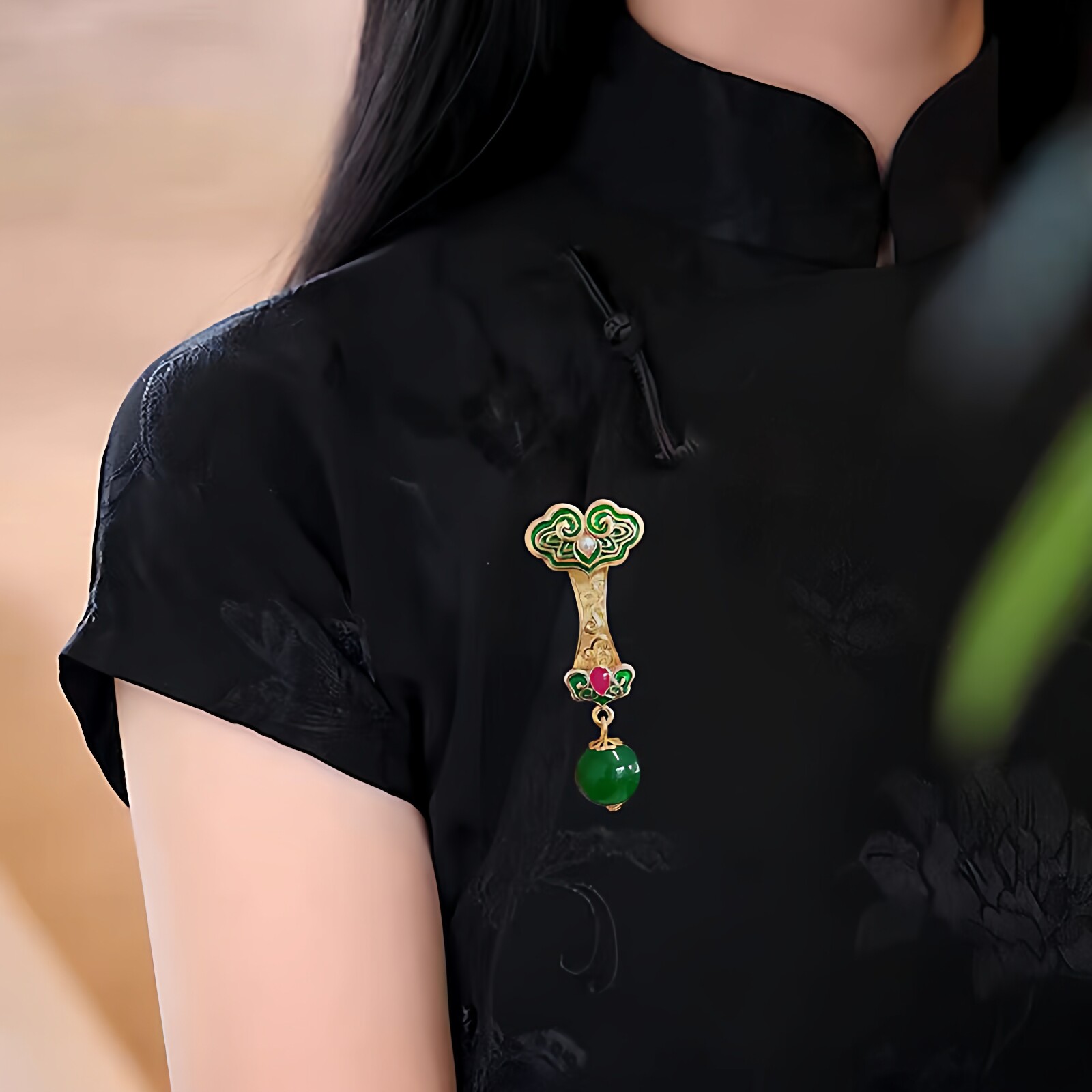 新中式国风胸针女旗袍压襟汉服