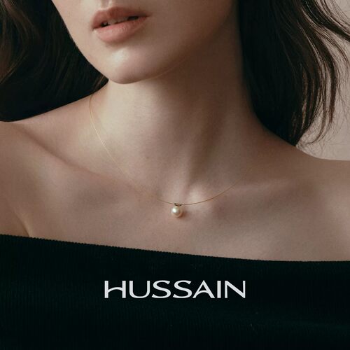 赵露思同款【超能小太阳】赫生HUSSAIN浮月淡水珍珠项链隐形悬浮