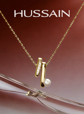 赫生HUSSAIN时刻项链通勤天然淡水珍珠女款2026新款秋冬毛衣配饰
