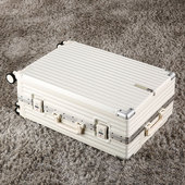 新款 箱20寸登机箱旅行皮 行李箱女男静音万向轮轮子铝框拉杆箱密码