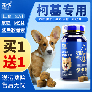 柯基专用鲨鱼软骨素狗狗保护关节软骨补钙用品宠物犬用营养品零食