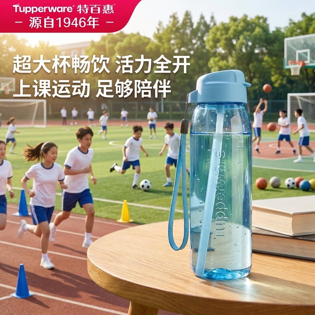 特百惠便携防漏大容量水杯