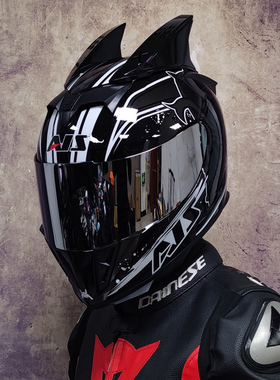 AIS艾狮电动自行车头盔男女个性犄角脏辫全盔四季蓝牙冬季头灰