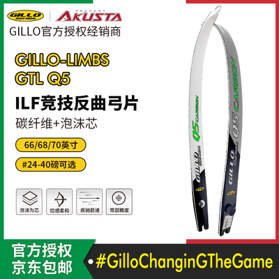 意大利GILLO-Q5竞技反曲弓片ILF通用接口碳纤维泡沫芯66/68/70寸