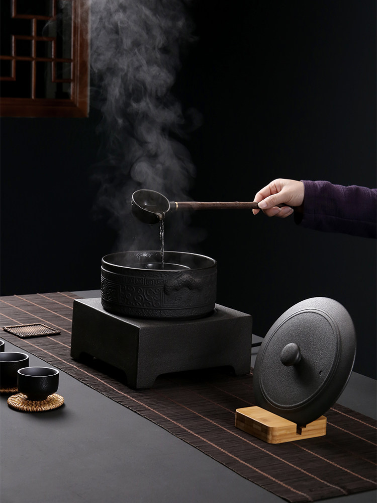 景启茶壶红茶火山石茶机茶炉陶瓷功夫茶具茶碗有盖干泡茶碗