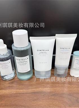 跨境SKIN1004蓝色组合套装积雪草精华液面霜洗面奶理肤天使防嗮棒