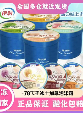 3.5KG水果味伊利大桶冰淇淋激凌枇发商用桶装酒店挖雪球糕批整箱