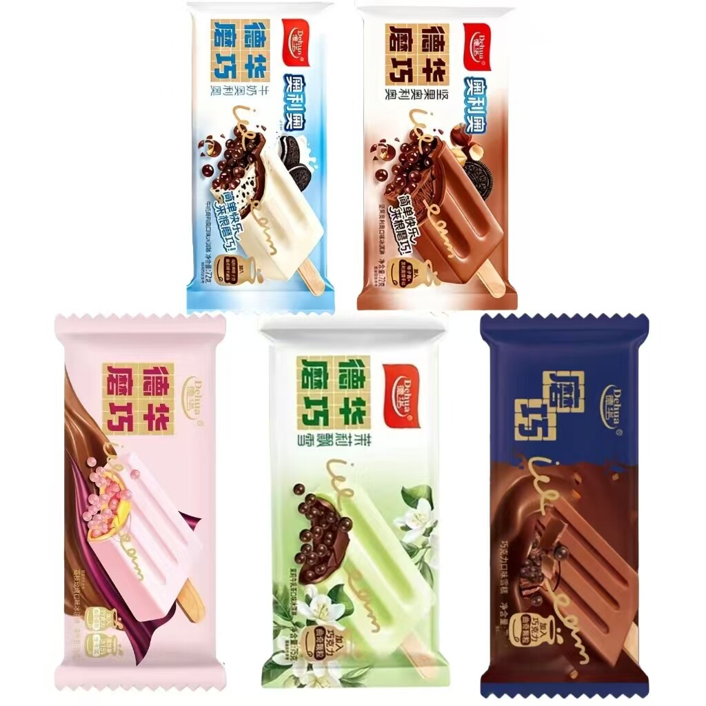德华磨巧雪糕冰淇淋冰棒巧克力夹心曲奇颗粒茉莉冷饮生巧摩巧批