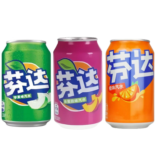 芬达果味汽水含糖330ml