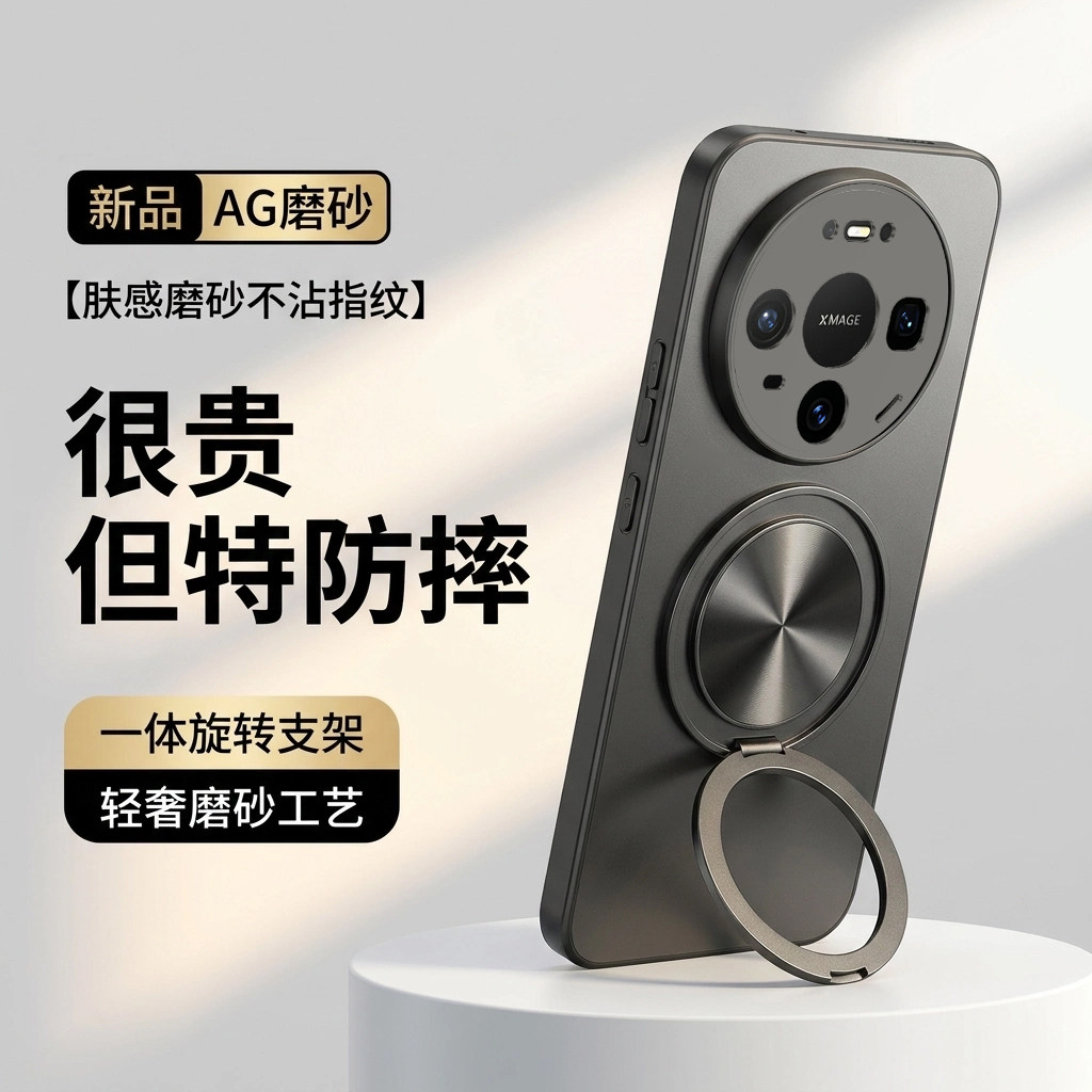 适用华为mate70pro手机壳80promax磨砂60pro+新款mt50纯色40支架30防摔80外壳80pro高级20男女全包保护套 - 实物图