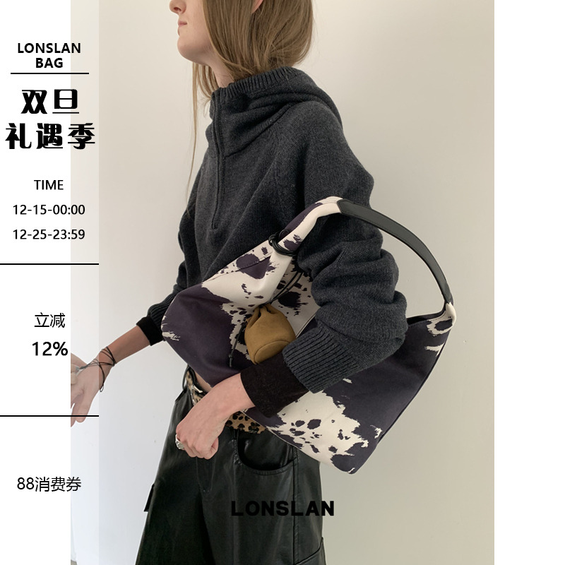 Lonslan BAG 2025 NEW  大容量休闲百搭不规则形状设计单肩腋下包