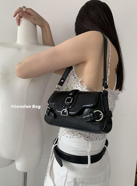 Lonslan BAG 23SUMER NEW小众设计辣妹bi备皮带扣单肩腋下包女