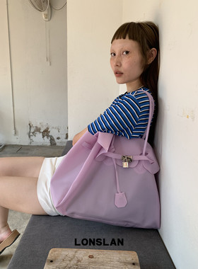 Lonslan BAG 2026春夏韩系新款大容量果冻包透明托特包铂金包手提