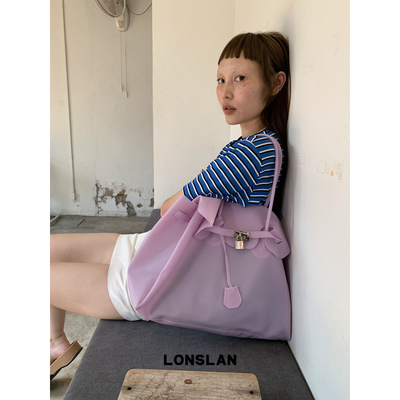 Lonslan BAG 2026春夏韩系新款大容量果冻包透明托特包铂金包手提