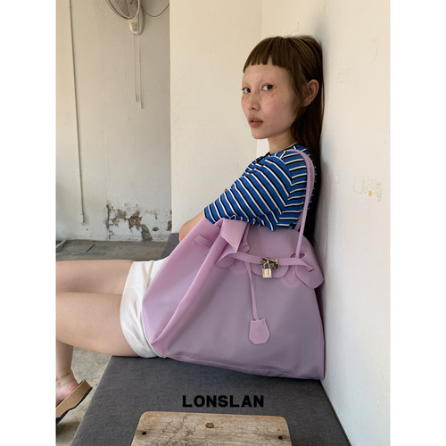 Lonslan BAG 2026春夏韩系新款大容量果冻包透明托特包铂金包手提