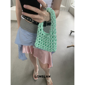 2025NEW简约时尚 Lonslan BAG 编织手提设计感韩系小众手机包