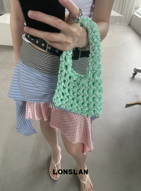 Lonslan BAG 2025NEW简约时尚编织手提设计感韩系小众手机包
