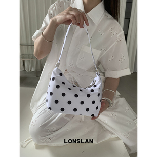 韩版 Lonslan NEW 2025 波点设计休闲百搭通勤腋下包 BAG