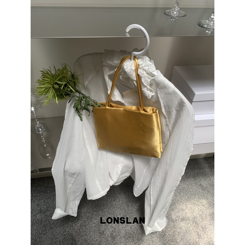Lonslan Bag 2026小众极简风休闲百搭缎面高级感小方包手提包图片