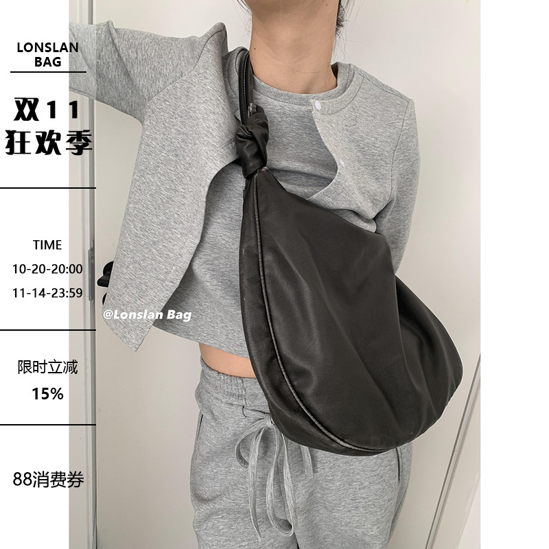 LonslanBAG冬季新款做旧单肩包