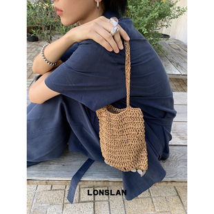 Lonslan BAG 2025NEW设计感编织单肩手提流苏个性休闲包包