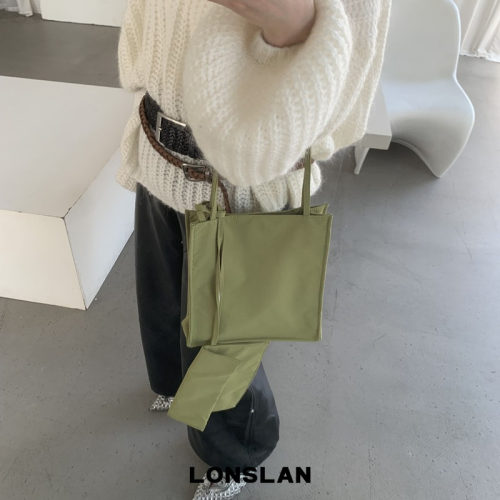 Lonslan BAG 2025NEW早秋时尚简约百搭纯色携带小包单肩腋下包