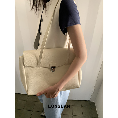 Lonslan Bag 2026新款设计翻盖气质通勤大容量腋下ins百搭托特包
