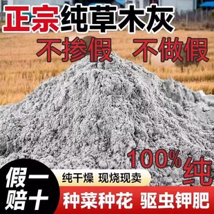 纯草木灰肥料天然有机钾肥农家肥杀虫消毒底肥稻壳炭柴火灰种菜用